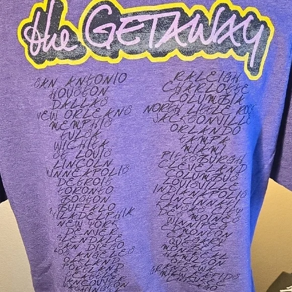 Red Hot Chilipeppers 2016 Purple Concert T-Shirt - Picture 3 of 4